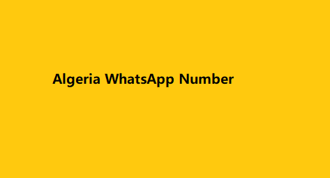 Algeria Whatsapp Number