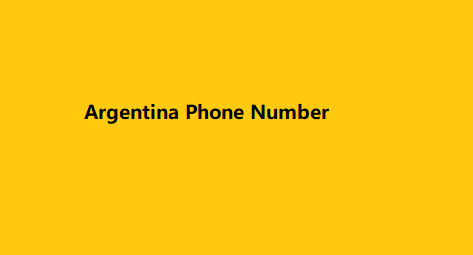 Argentina Phone Number