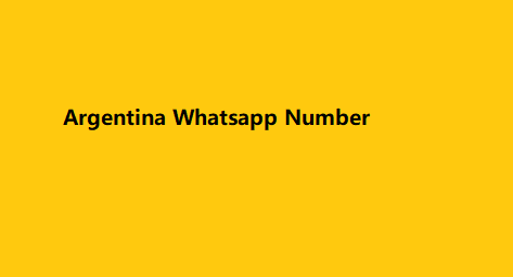 Argentina Whatsapp Number