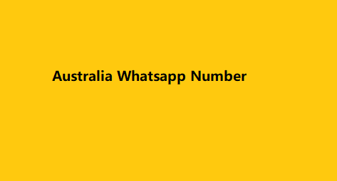 Australia Whatsapp Number