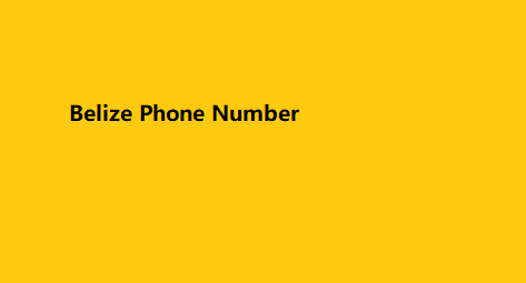 Belize Phone Number