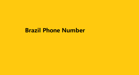 Brazil Phone Number