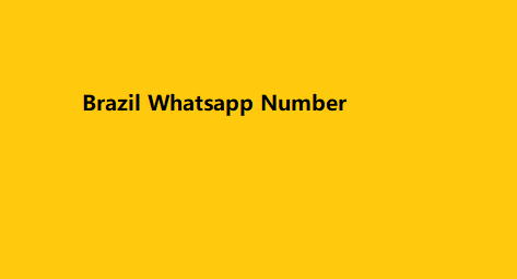 Brazil Whatsapp Number