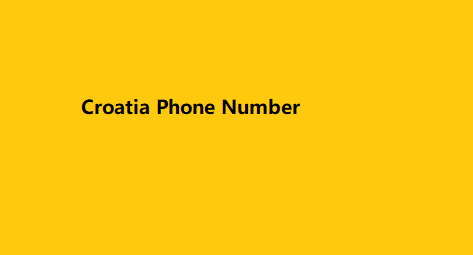 Croatia Phone Number