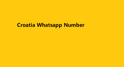 Croatia Whatsapp Number