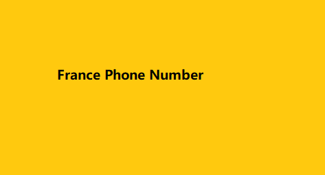 France Phone Number