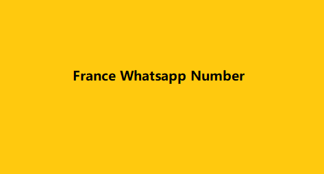 France Whatsapp Number