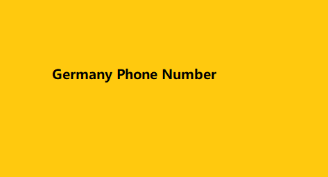 Germany Phone Number