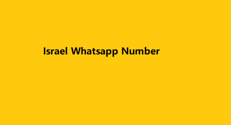 Israel Whatsapp Number