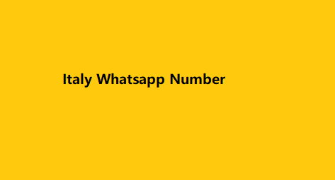 Italy Whatsapp Number