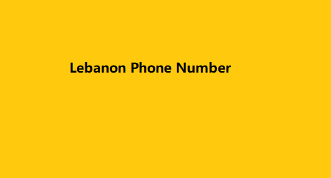 Lebanon Phone Number